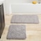 Hastings Home Hastings Home 2 Piece Memory Foam Shag Bath Mat - Grey 722372SRM - alternate 1